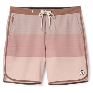 Vuori Cruise Boardshort Mens Size 38 Clove Wave‎ Stripe Swim Trunks